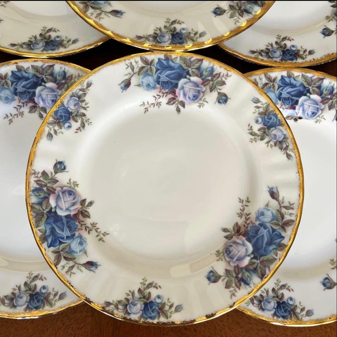 【美品】英国製　ロイヤルアルバート★ムーンライトローズ★ケーキ皿　3枚