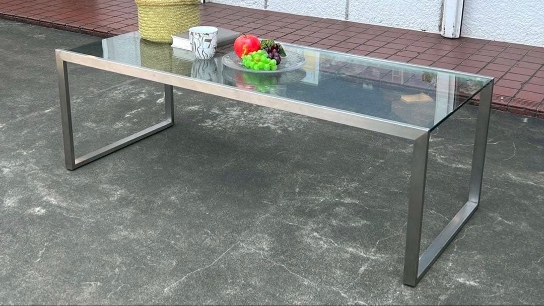 AIDEC アイデック ガラストップ リビングテーブル