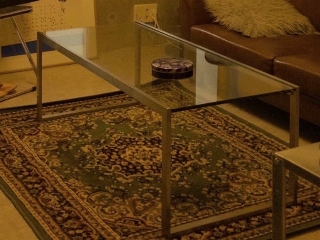 AIDEC アイデック ガラストップ リビングテーブル