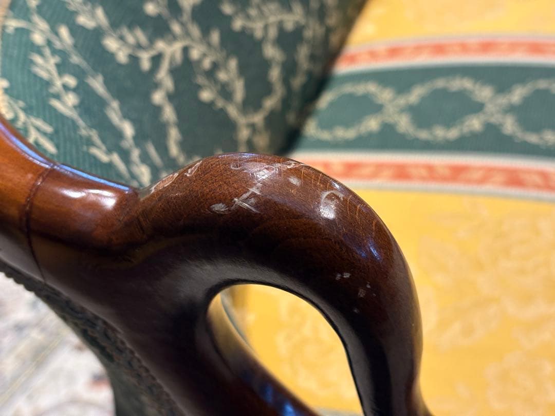 クラシック 2人掛けソファ 2Pソファ 猫脚 アンティーク ヴィンテージ nY