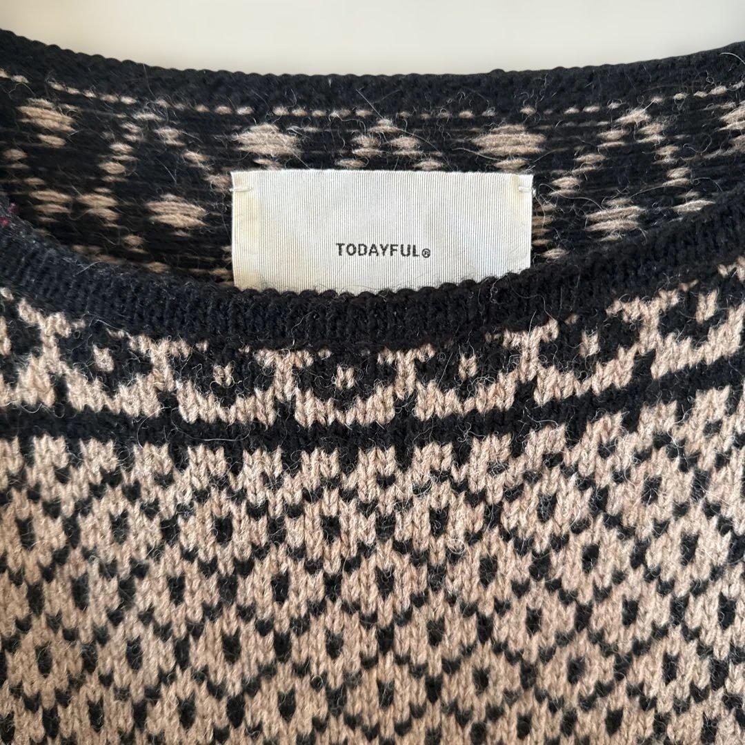 TODAYFUL ノルディック柄　ニットセーター