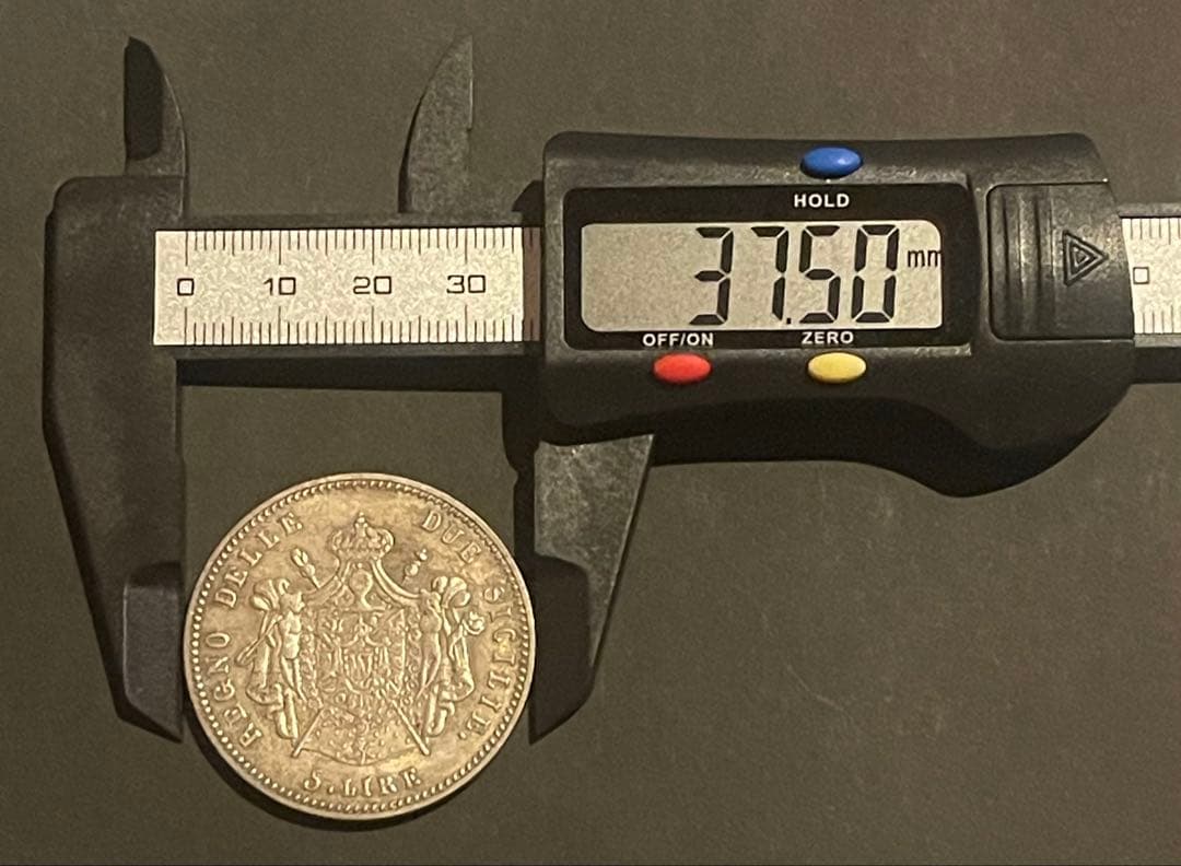 1813年 ナポリ王国 5リラ銀貨 ミュラ肖像 ナポレオン義弟 本物