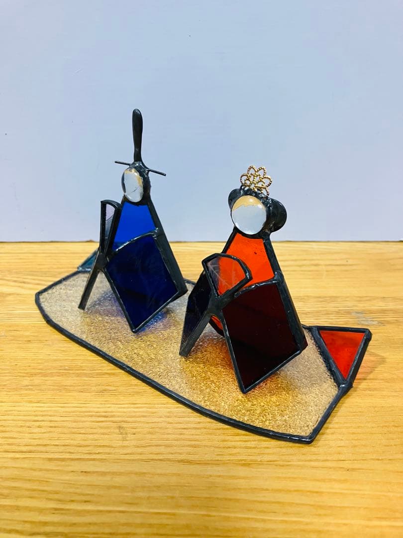 ステンドグラス　小さなお雛様