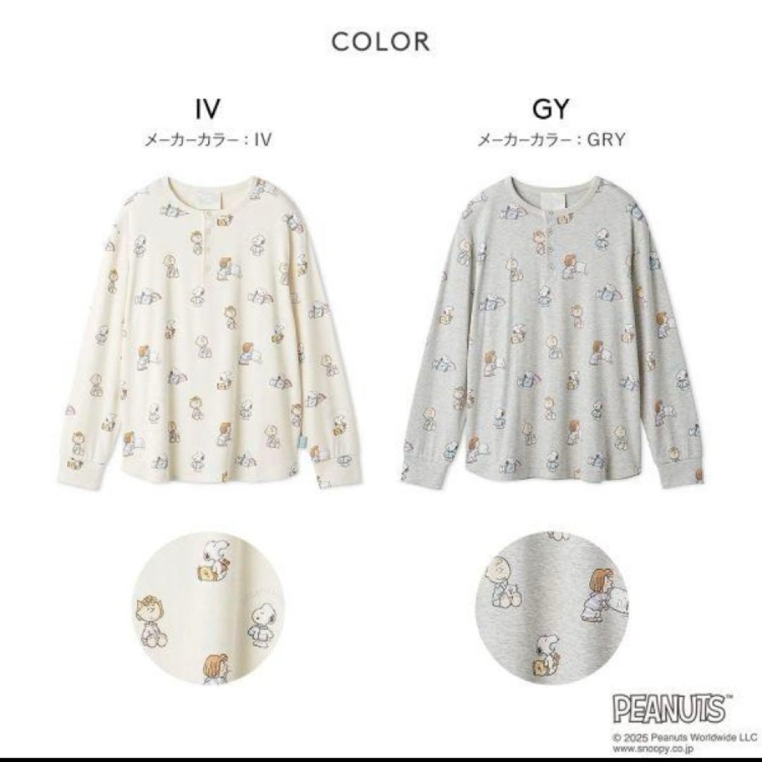 新品完売ジェラートピケレディースPEANUTSオリジナルアート総柄ロングTシャツ