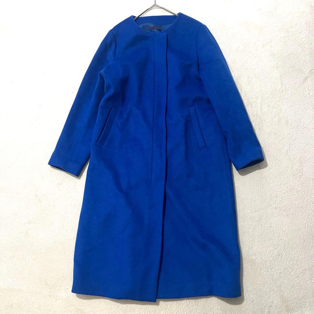 【アーバンリサーチ】（F）ロングコート アウター ウール混合 ファスナー 上品