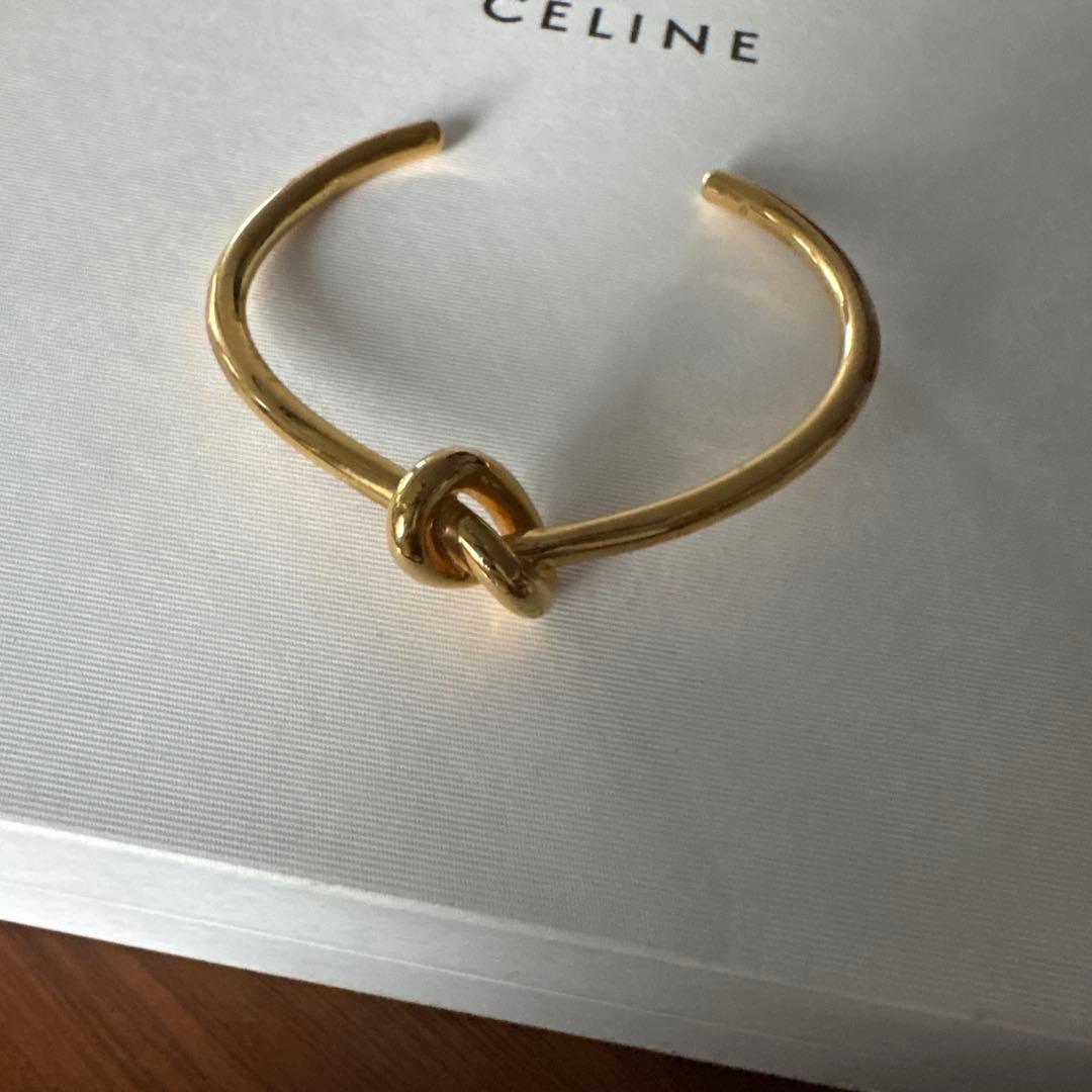 CELINE セリーヌ ノットブレスレット ゴールド　M