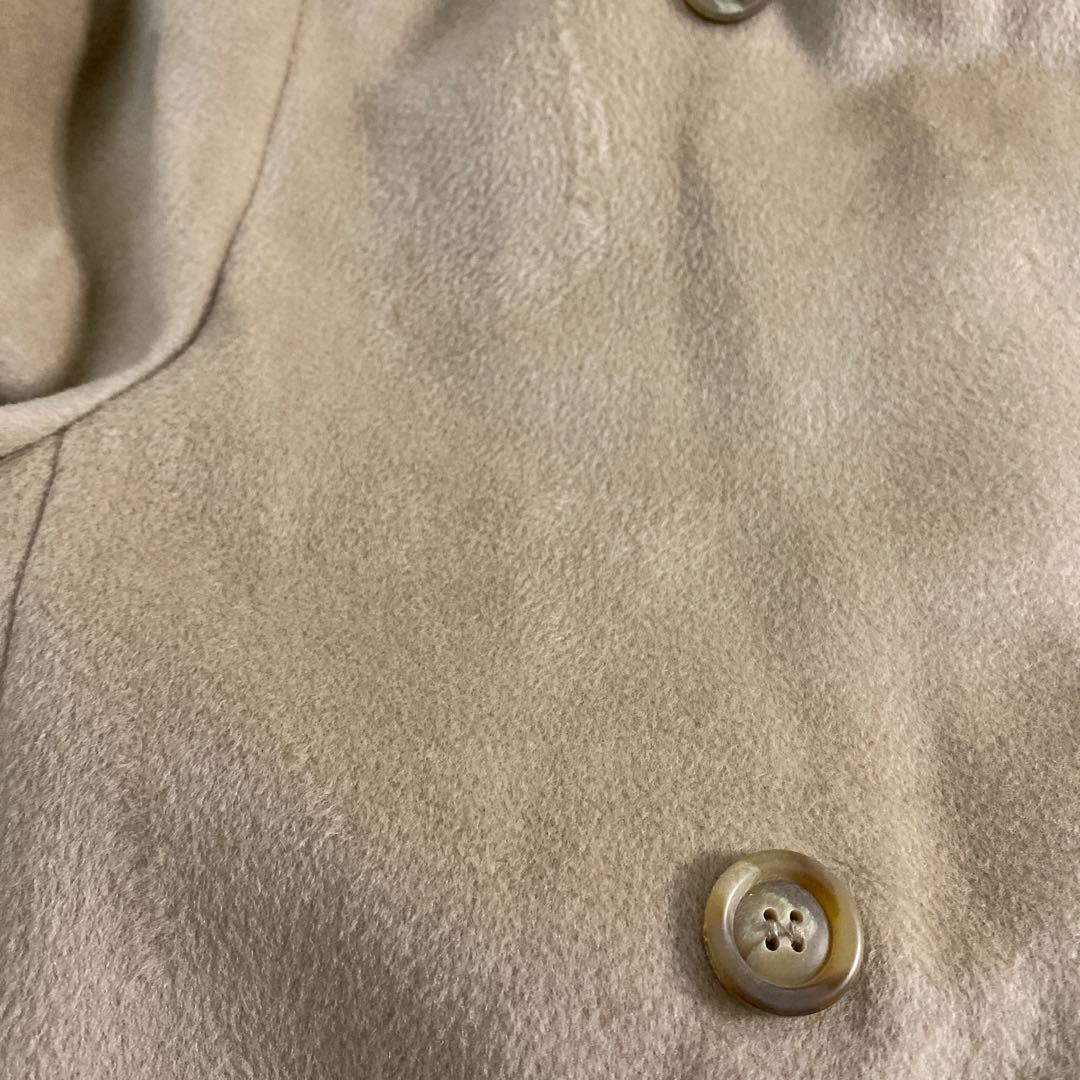 【大きいサイズ】マックスマーラ　白タグ　カシミヤ混　ダブルチェスターコート　42