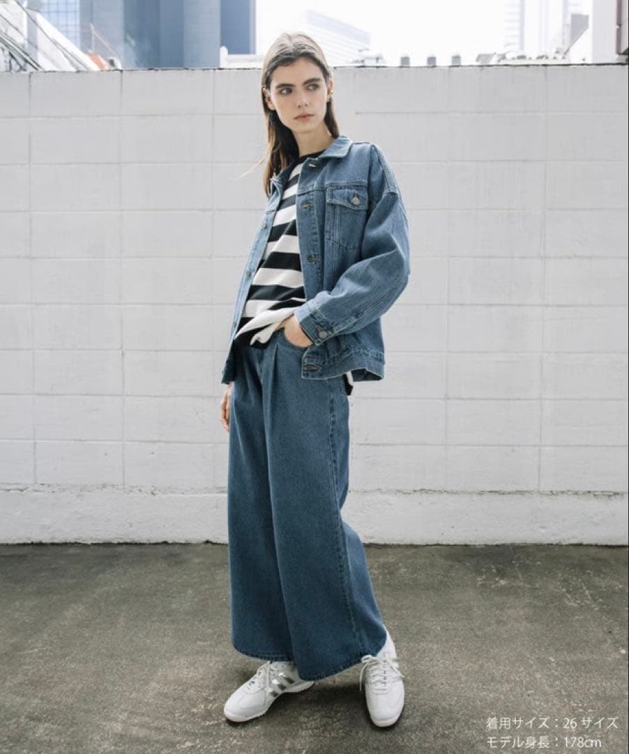 wcj ソフトデニムパンツ　サイズ26 ブルー　若槻千夏