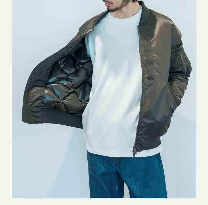 ユニクロ ＋J ジルサンダー ハイブリッドダウンオーバーサイズ MA-1ブルゾン