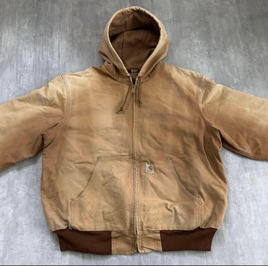 Carhartt フード付きアクティブジャケット XL ブラウン