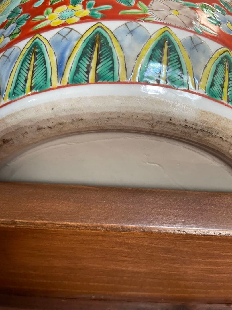 錦手　伊万里焼○○火鉢　※木箱入り❗️