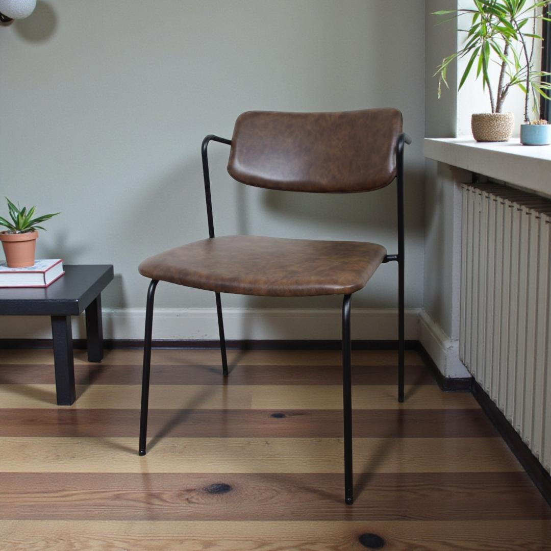 【新品】　ビンテージスタイル　おしゃれ　ダイニングチェア　アイアンフレーム