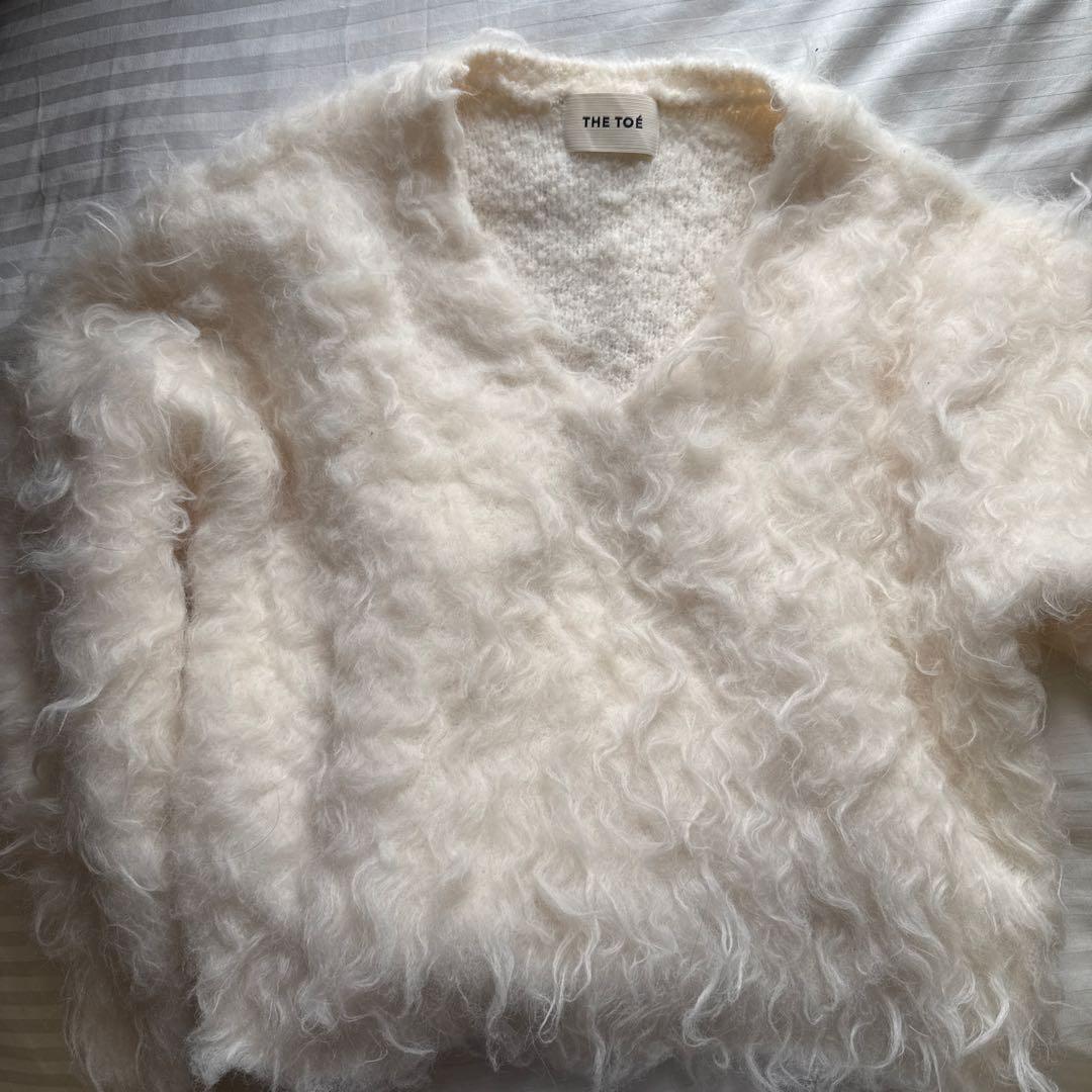 THE TOÉ ホワイト ニットセーター Fサイズ