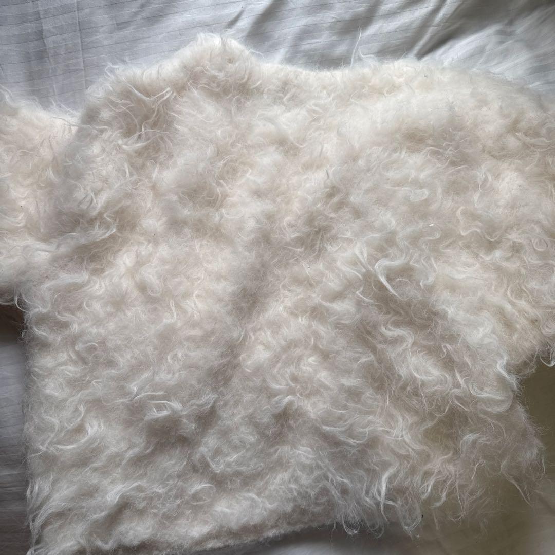 THE TOÉ ホワイト ニットセーター Fサイズ