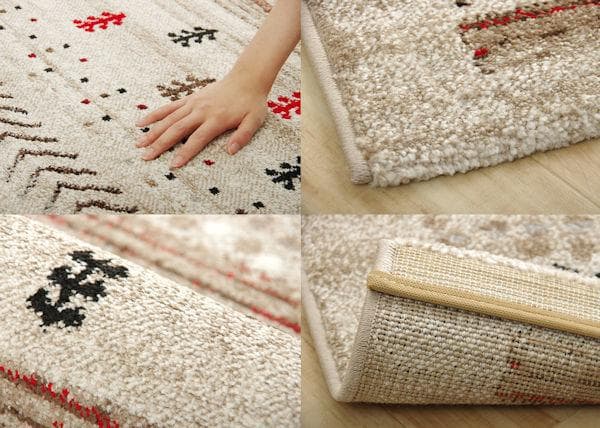 ギャッベ柄トルコ製ウィルトン織カーペット200x250cm ラグ（455）