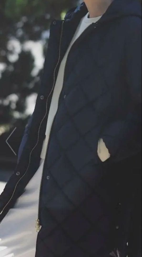 TAION×UNFLO／LIMONTA2WAYキルティングダウンコートネービーM