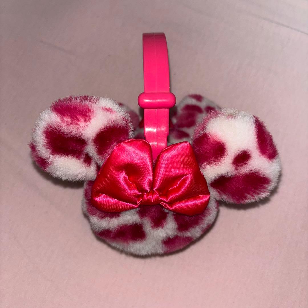 ディズニー ピンクヒョウ柄 イヤーマフ