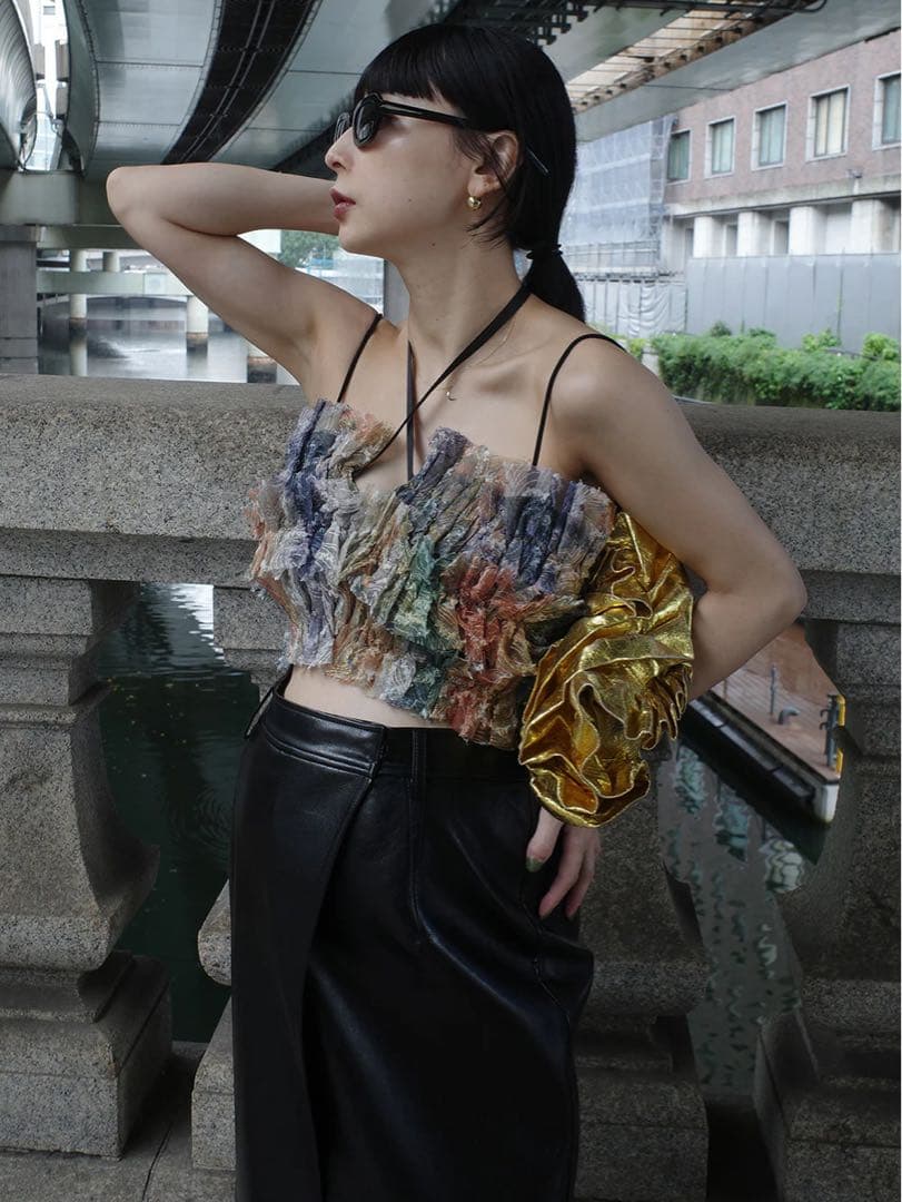 トップス RIPPLE SHAGGY ART BARE TOP