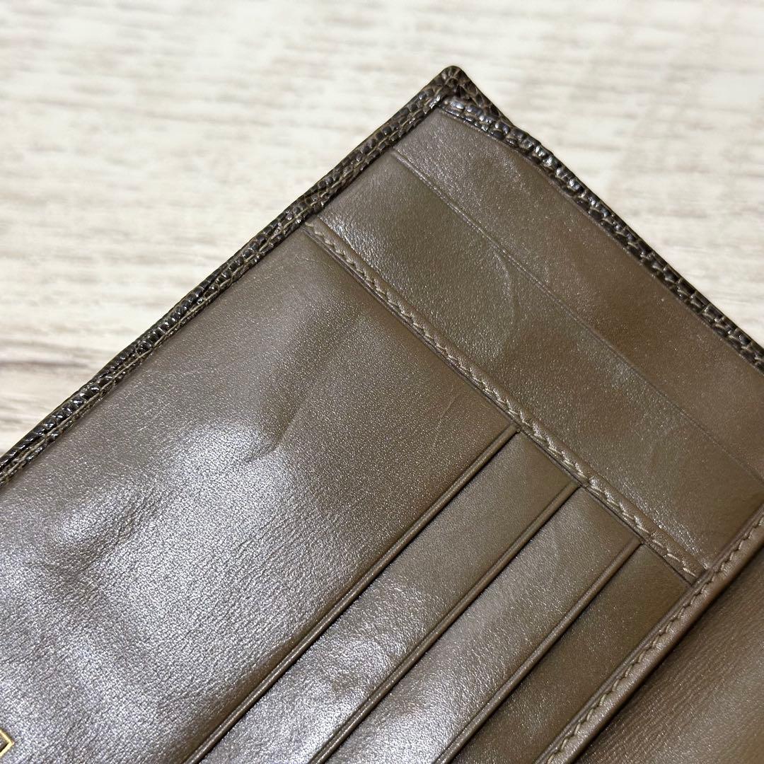 【極美品】オールドグッチ リザードレザー 二つ折り財布 がま口 ノットモチーフ