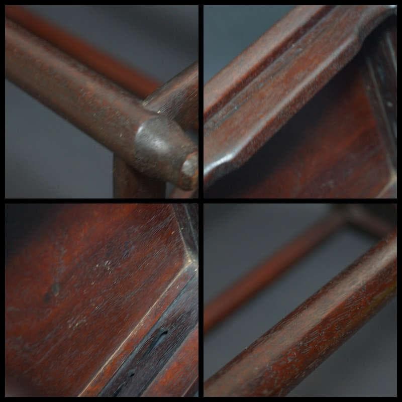 古唐木紫檀製 高足花台 盆栽台 香炉台 飾り台 高48cm 華道具 茶道具時代物