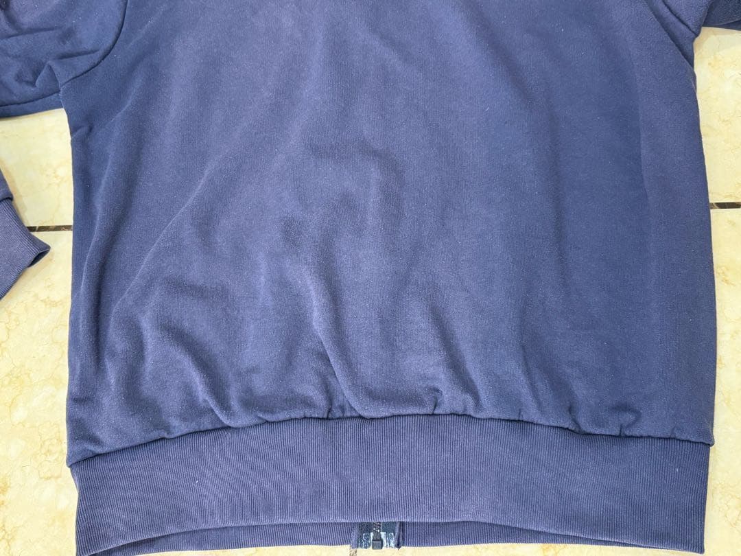 ◆鬼フェード茄子紺CAMBERサーマル付ジップパーカー90s USA製XL◆