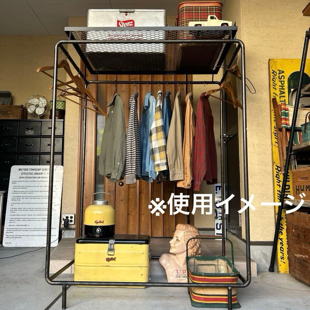 インダストリアル アイアン ラック シェルフ 無骨 シャビー 鉄製 店舗什器