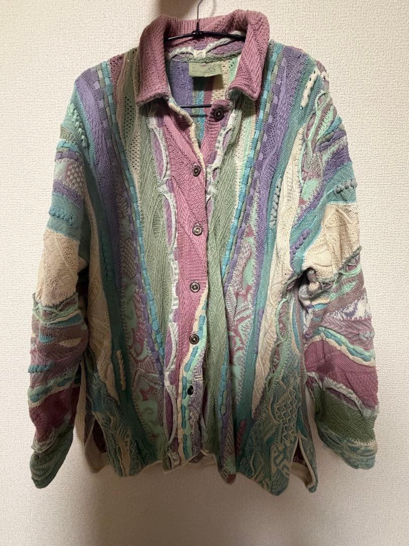 90s オーストラリア製 COOGI 3D カーディガン