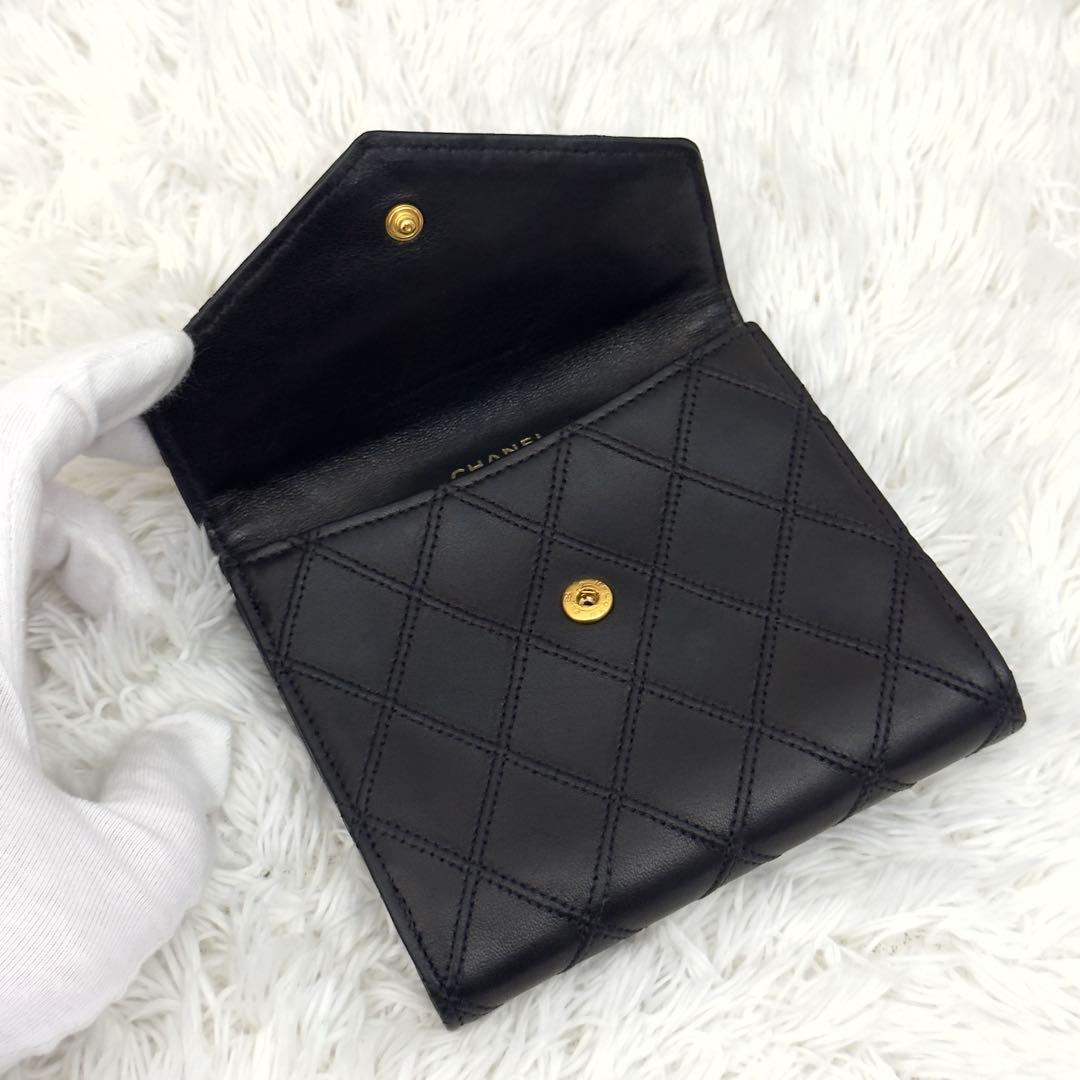 極上美品⭐️CHANELシャネル ココマーク ビコローレ Wホック 財布 レザー
