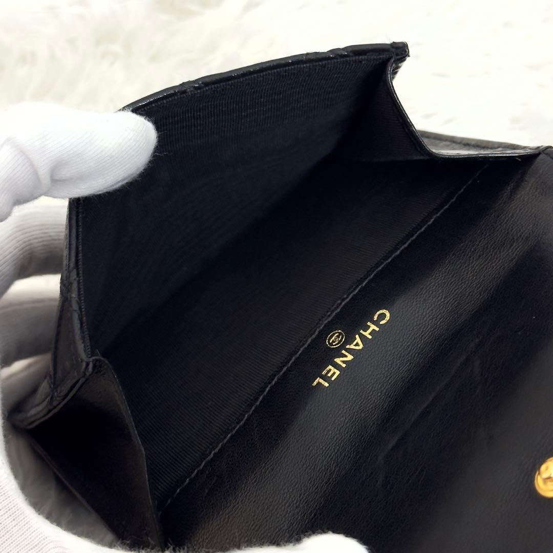 極上美品⭐️CHANELシャネル ココマーク ビコローレ Wホック 財布 レザー