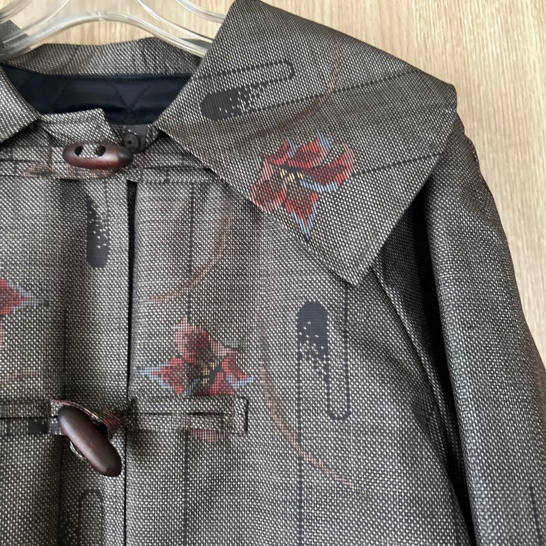 ☆ 大島紬リメイクコート（ダッフルスタイル）☆