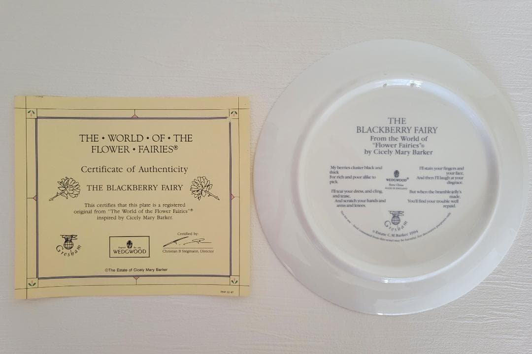 シシリー メアリー バーカー フラワーフェアリーズ 約20㎝絵皿 7枚