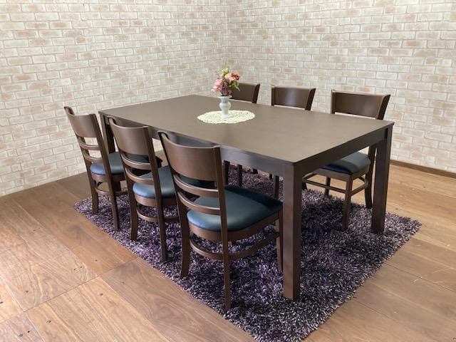 ダイニングテーブルセット　６人掛け　ブラウン　新品
