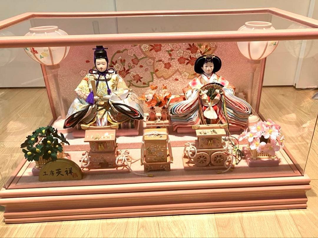 雛人形セット コンパクト　十二単雛　オルゴール付