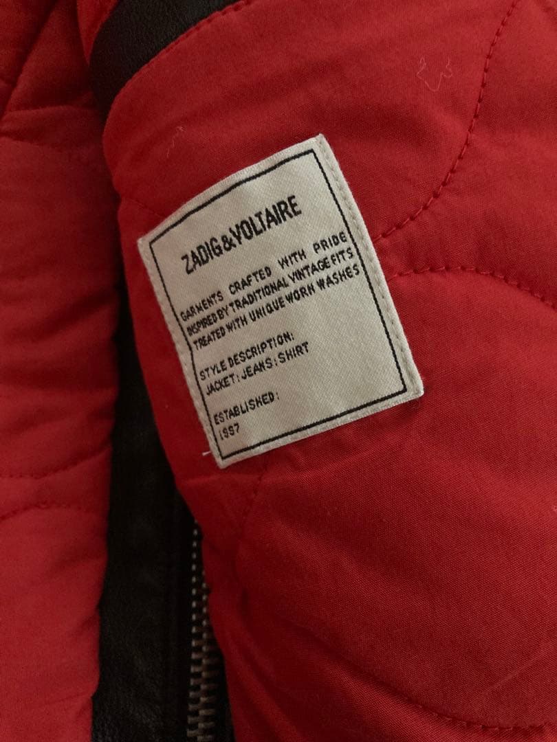 ZADIG & VOLTAIRE ライダース 羊革 黒 日本M ユニセックス