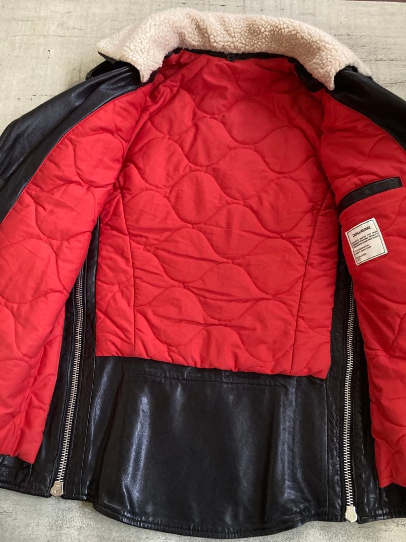 ZADIG & VOLTAIRE ライダース 羊革 黒 日本M ユニセックス