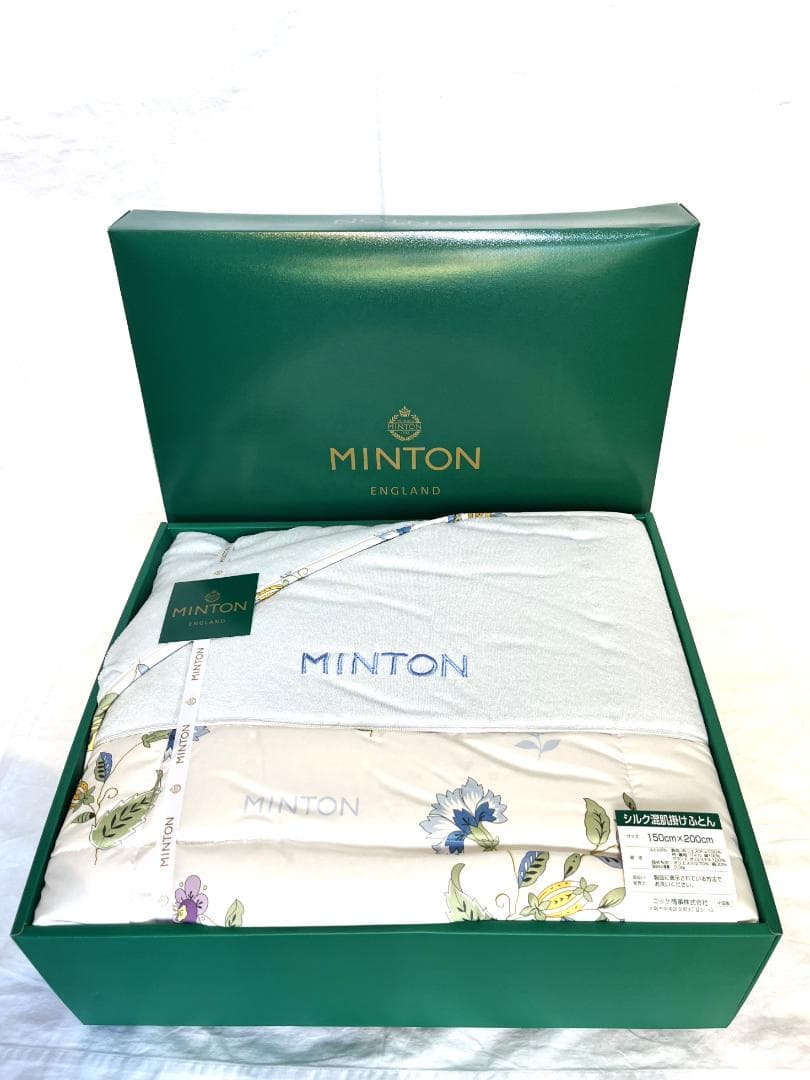 新品未使用 MINTON ミントン シルク混掛けふとん ハドンホール シングル