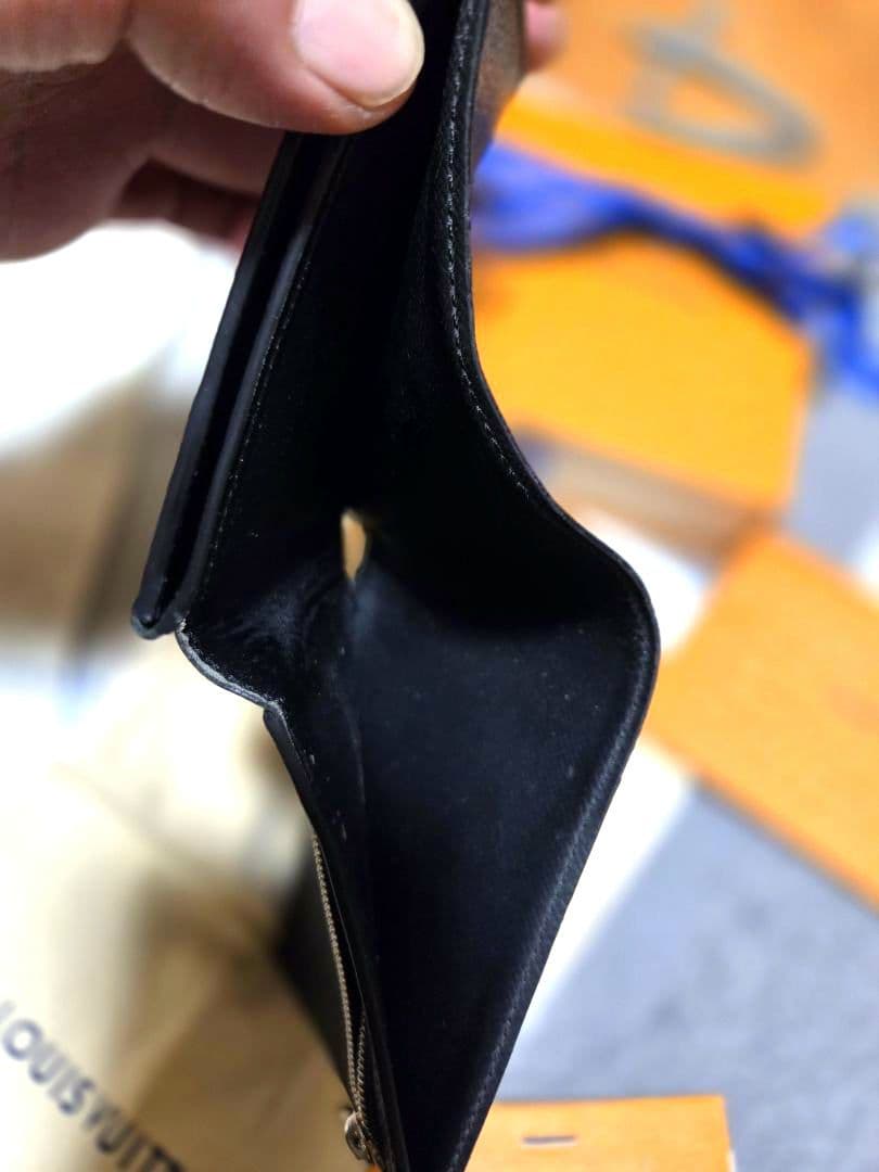 カ*ン様 LOUIS VUITTON ダミエ ブラック 二つ折り財布