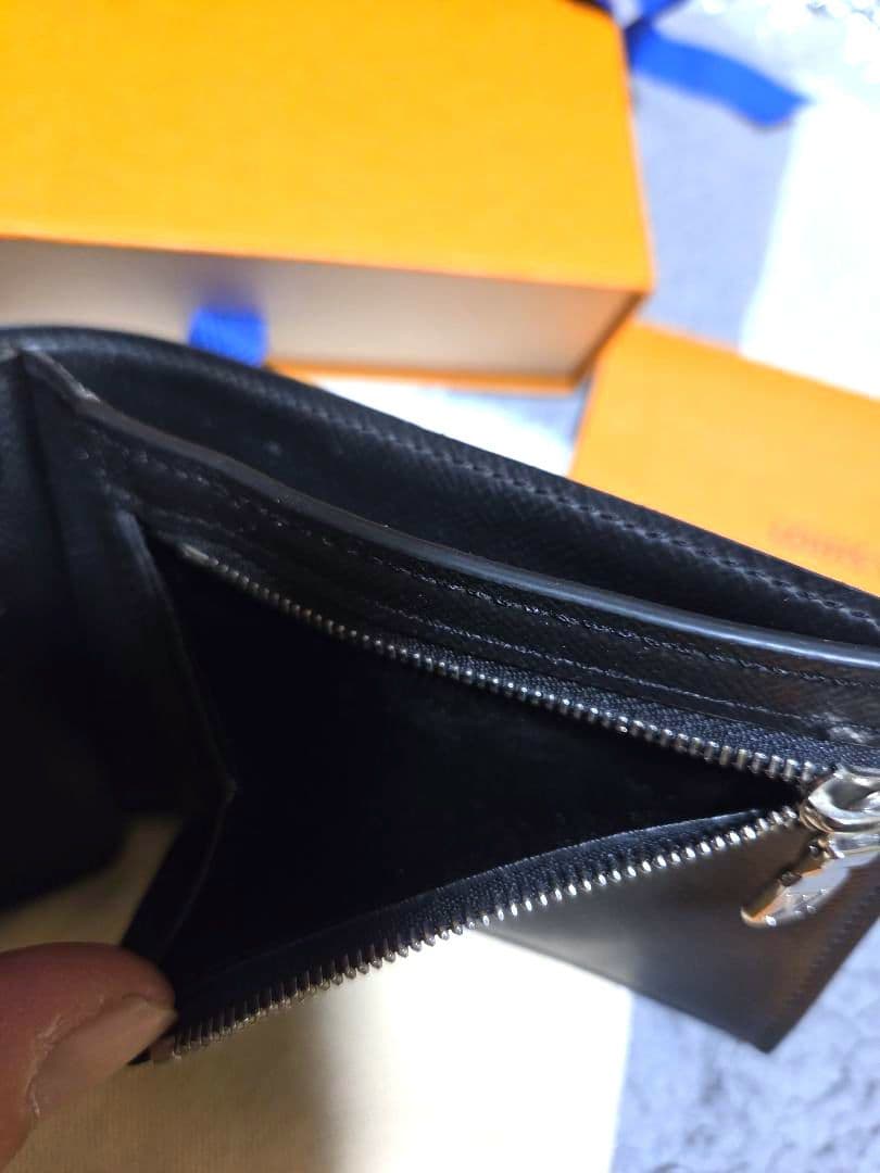 カ*ン様 LOUIS VUITTON ダミエ ブラック 二つ折り財布