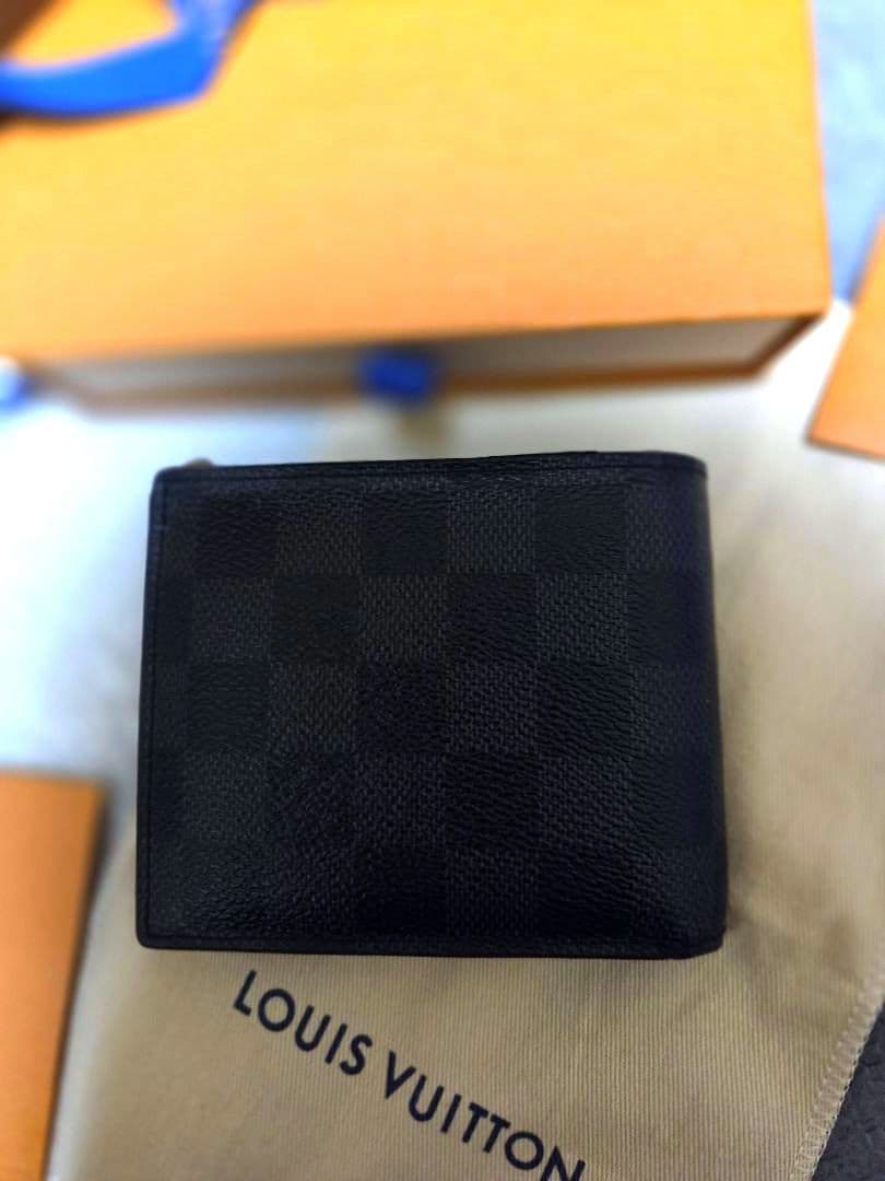 カ*ン様 LOUIS VUITTON ダミエ ブラック 二つ折り財布