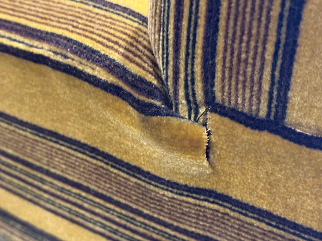 ストライプチェア シングルソファ ファブリック アンティーク ビンテージ SZ