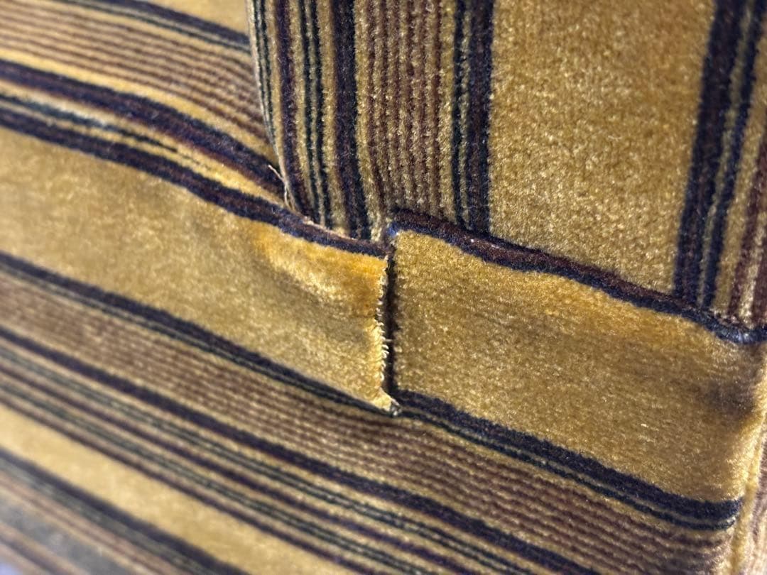 ストライプチェア シングルソファ ファブリック アンティーク ビンテージ SZ