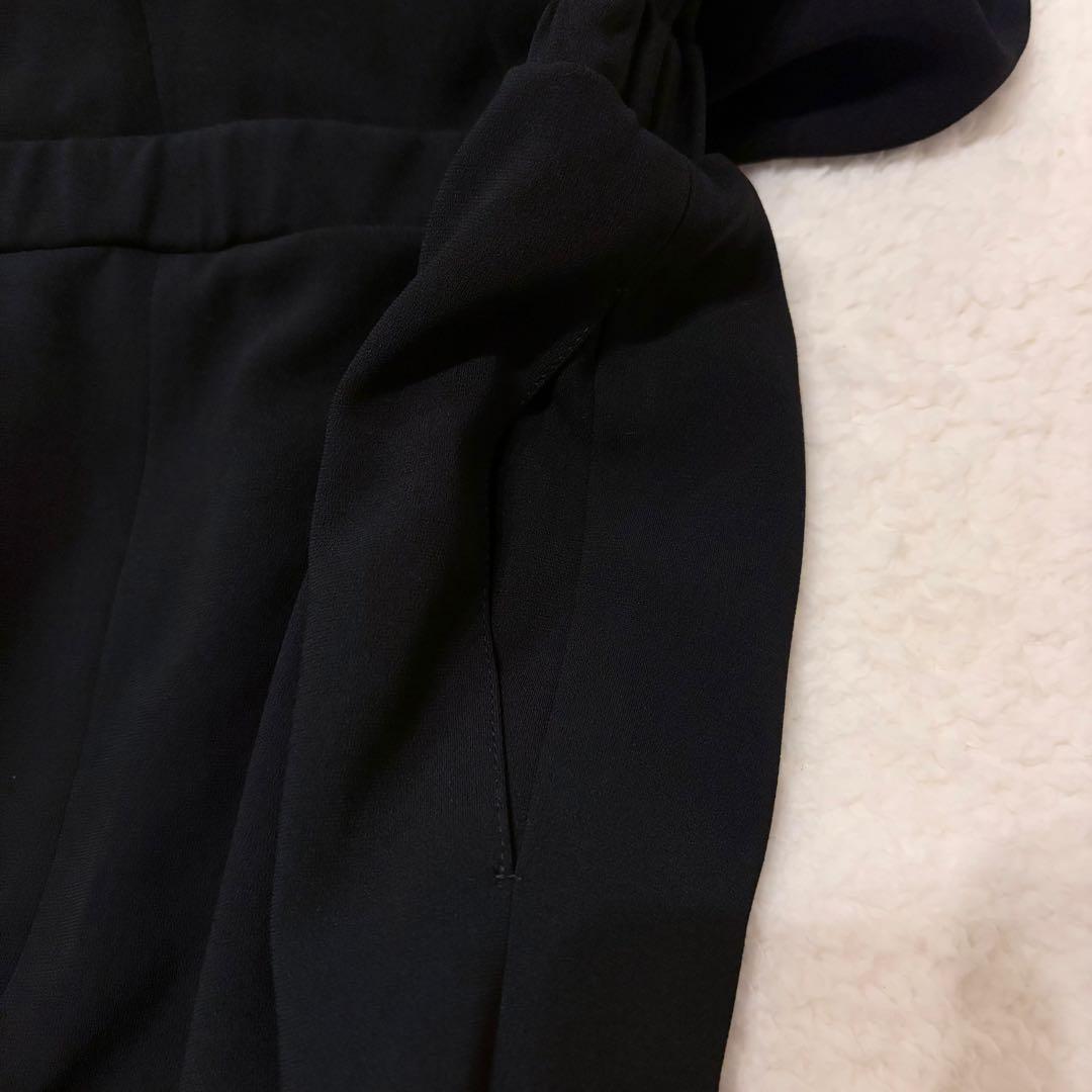 美品✨希少！ルネ オールインワン フロントジップ パール スリット ブラック