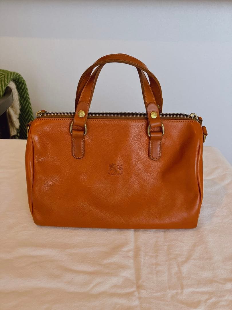 イルビゾンテ　ボストンバッグ　ヤキヌメ