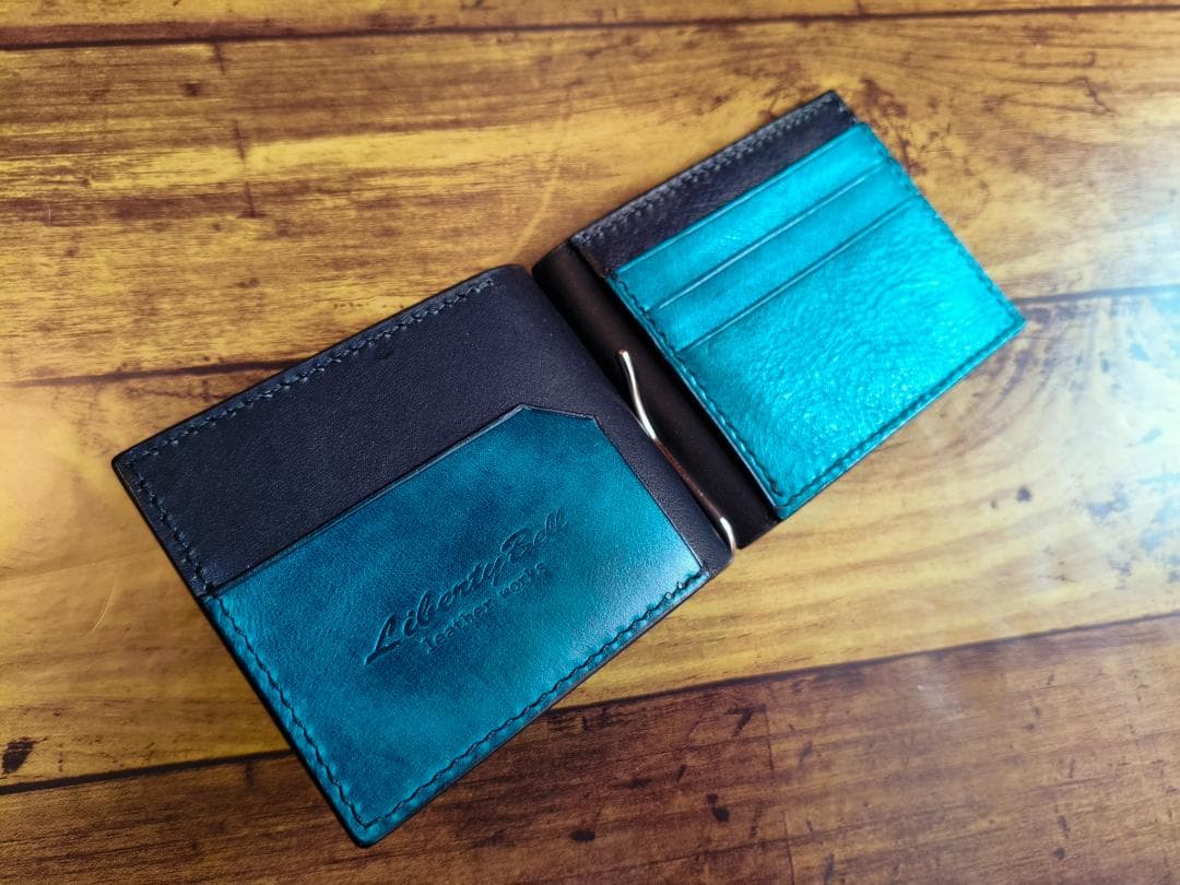 【姫路レザー】シンプルマネークリップ【シュリンクレザー】