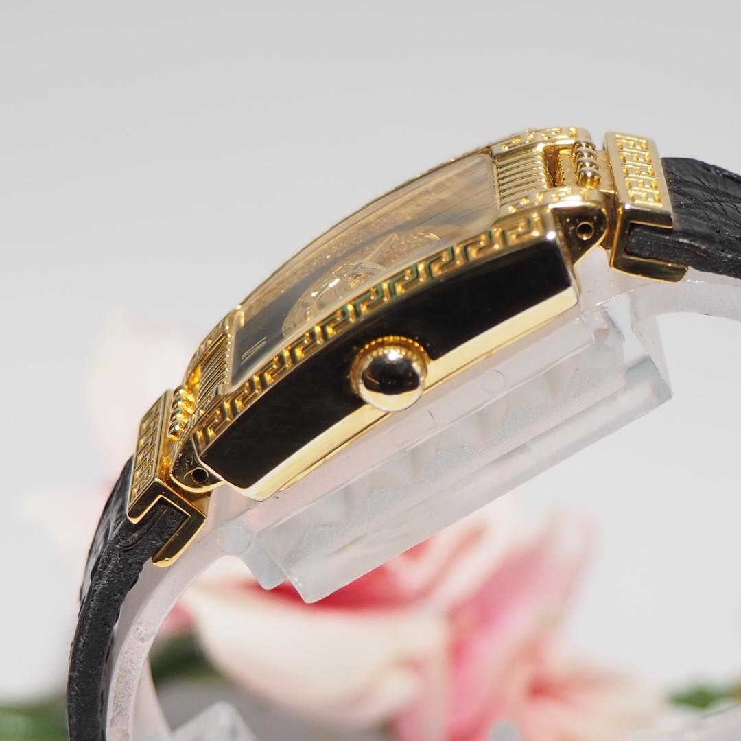 ヴェルサーチ 純正革ベルト メデューサ スクエア レディース 腕時計 F390