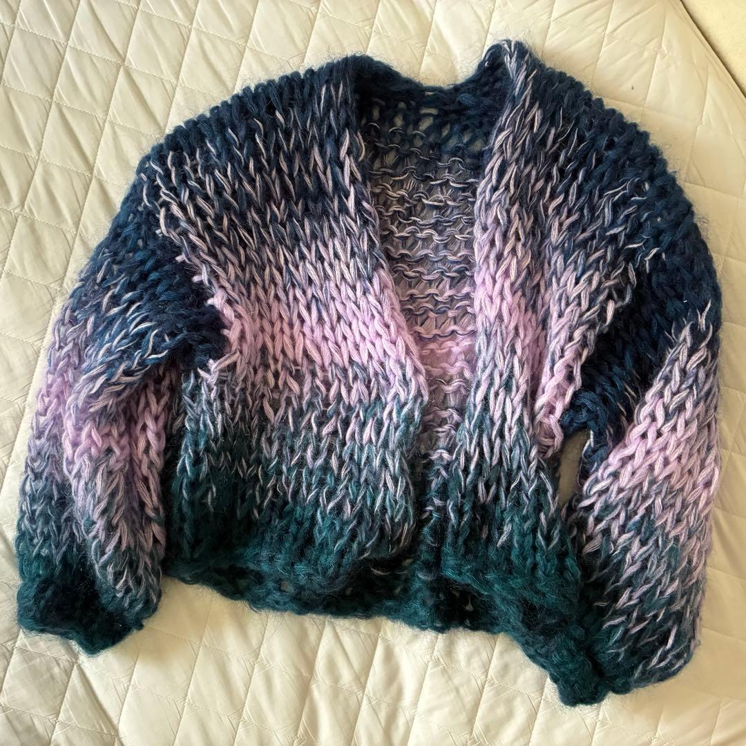 amuamu グラデーションニットカーディガン