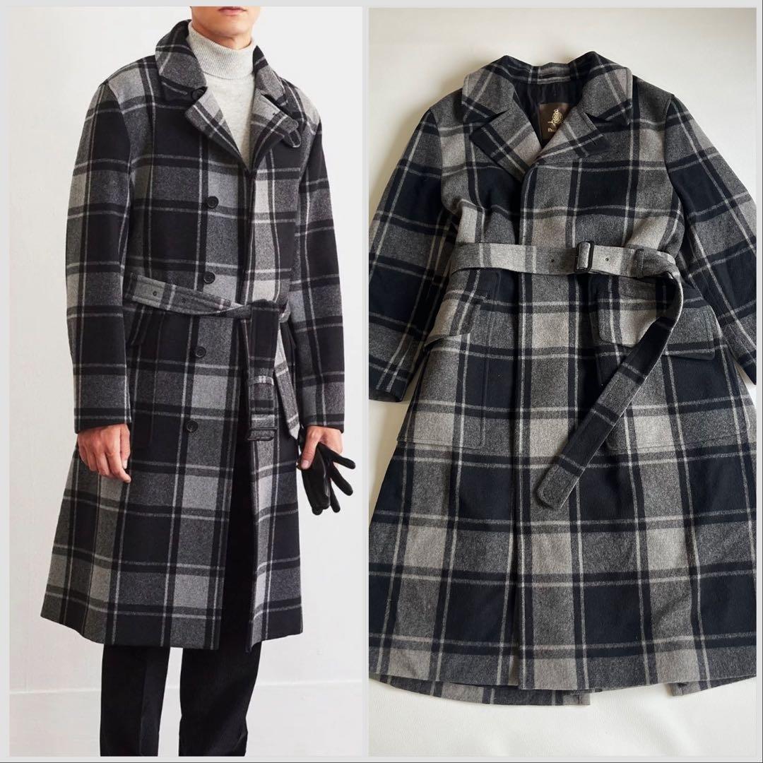 23AW　ポールスチュアート　ブロックチェックコート　80周年記念　定価17万
