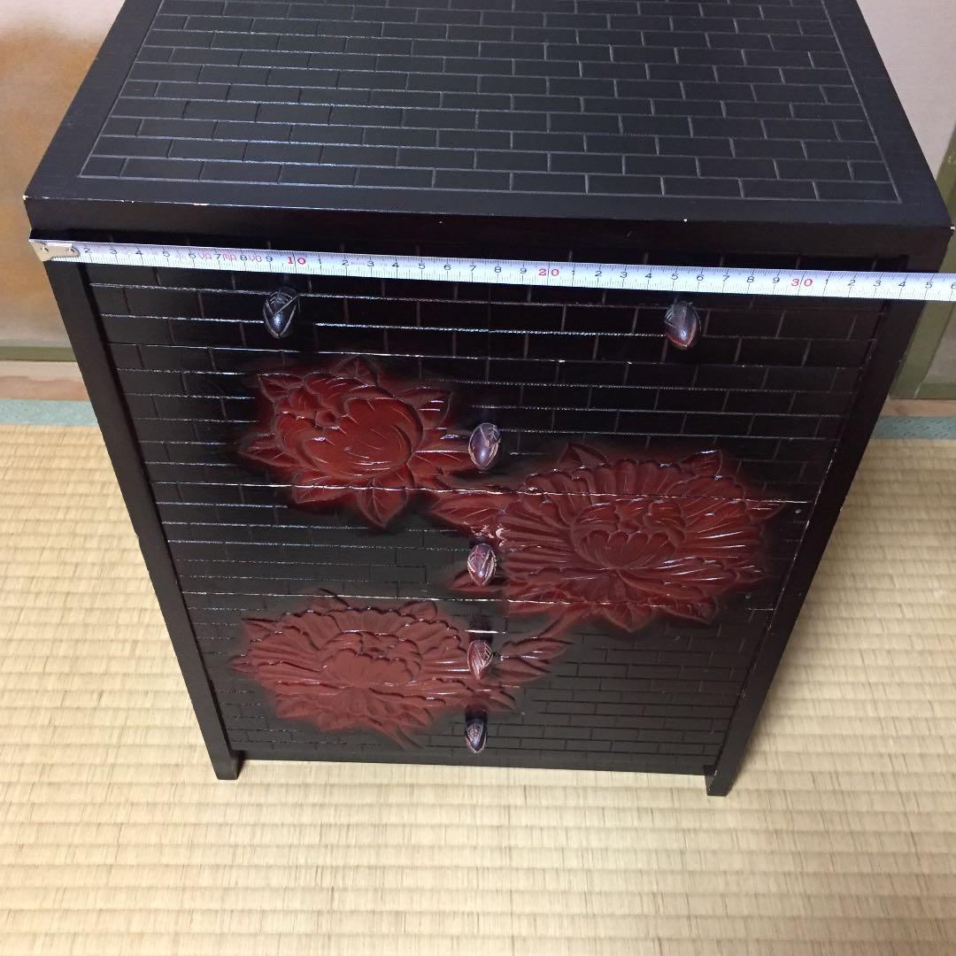 木製タンス　5段　棚　ウッドラック　レトロ