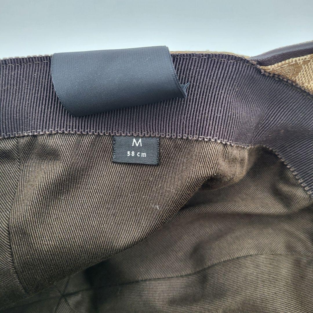 【中古品美品】グッチGUCCI キャップ GGキャンバス Mサイズ 58cm
