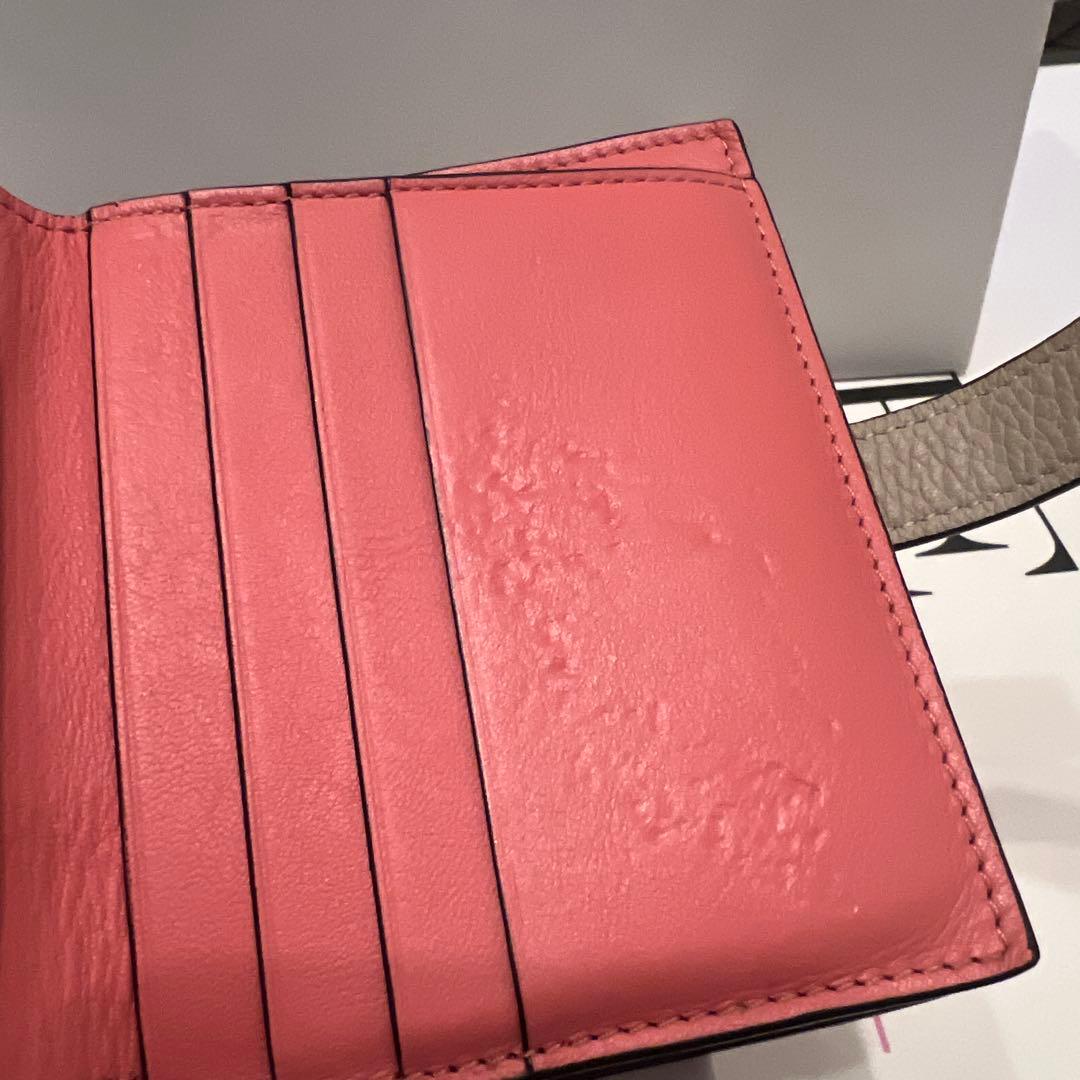 LOEWE アナグラム 二つ折り財布 ベージュ